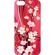 J-04552-7 [iPhone5用 プラハードケース フラワーアソート ピーチフラワー]