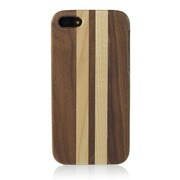 J-04533-5 [iPhone5用 ウッドハードケース はめ込み式 ストライプ]