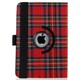 iPad mini PUレザーケース 360° タータンチェック レッド J-04543-1