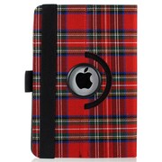 iPad mini PUレザーケース 360° タータンチェック レッド J-04543-1