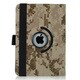 iPad mini PUレザーケース360° カモフラージュ  ライトイエロー J-04536-1