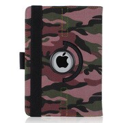 iPad mini PUレザーケース360° カモフラージュ ピンク J-04536-3
