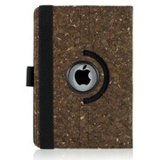 iPad mini PUレザーケース360° コルク柄 ダークブラウン J-04522-2