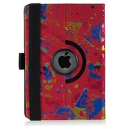 iPad mini PUレザーケース360° モザイク柄 レッド J-04523-1