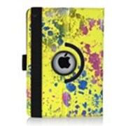 iPad mini PUレザーケース360° モザイク柄 イエロー J-04523-5