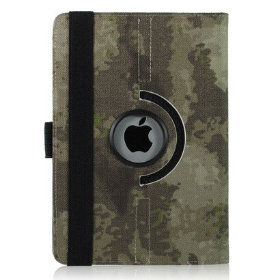iPad mini PUレザーケース360° 総柄シリーズ スモークグリーン J-04540-2