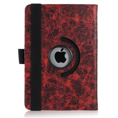 iPad mini PUレザーケース360° 総柄シリーズ レッド J-04540-11