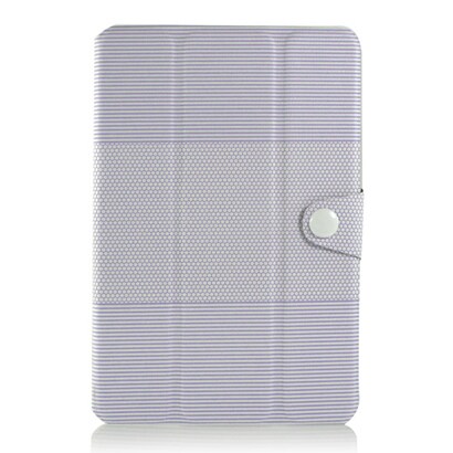 iPad mini PUレザーケース ハニカムボーダー パープル J-04213-3