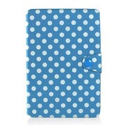 iPad mini PUレザーケース ドット柄 ブルー/ホワイト J-04227-6