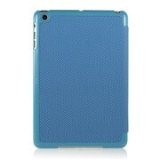iPad mini PUレザーケース ハニカム柄 ブルー J-04212-1