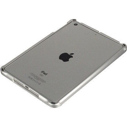iPad mini用 メタルバンパー スライド式 シルバー J-04319-2