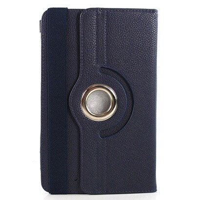 Google Nexus 7 PUレザーケース 360度回転タイプ ダークブルー J-07688-4