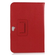 Google Nexus 10 PUレザーケース スタンドストッパー付 レッド J-04365-4