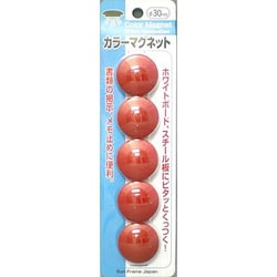 マグタッチ 赤 30mm 5個 643-0570