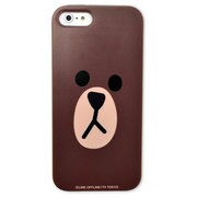 カスタムカバースライドiPhone5 LINE ブラウン