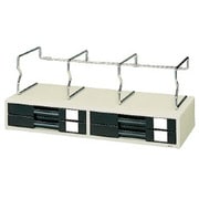 レターケース A4判横型 2段W型(ブックスタンド付) LC-222H LGY