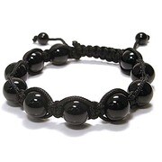 ブレスレット MLB-2-01 シャンバラブレス 12mm ブラックストーン