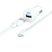 iPhone5対応車載用充電器 1.0A Car Charger ホワイト RK-CCF42W