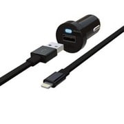 iPad 4th対応車載用充電器 2.4A Car Charger ブラック RK-CCF52K