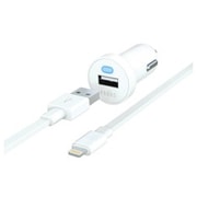 iPad対応車載用充電器 2.4A Car Charger ホワイト RK-CCF52W