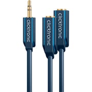 Clicktronic MP3 sound duo 変換ケーブル 3.5mmステレオオス-3.5mmステレオメス×2分配 70491