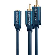 Clicktronic MP3 Y-adaptor M 変換ケーブル 3.5mmステレオミニメス-RCAオス 70493