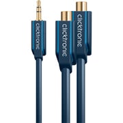 Clicktronic MP3 Y-adaptor F 変換ケーブル 3.5mmステレオミニオス-RCAメス 70492