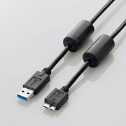 フェライトコア付きUSB3.0ケーブル(A-microB) 1.0m ブラック USB3-AMBF10BK
