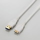 極細USB3.0ケーブル(A-microB) 1.0m ホワイト USB3-AMBX10WH
