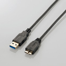 極細USB3.0ケーブル(A-microB) 1.5m ブラック USB3-AMBX15BK