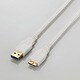 極細USB3.0ケーブル(A-microB) 1.5m ホワイト USB3-AMBX15WH