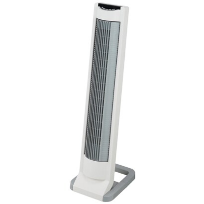 タワー扇風機 フルリモコン式　ホワイト NIR-381(WH)