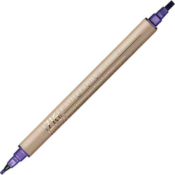 ZIG メモリーシステム カリグラフィー メタリックカラーズ 3.5mm/2.0mm バイオレット MS-8400-124