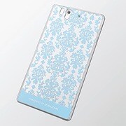 PD-SO02PVT2 [docomo Xperia Z SO-02E用シェルカバー for Girl ダマスク ブルー]