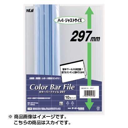 カラーバーファイル A4ジャストサイズ 10セット スカイ CBY297-13