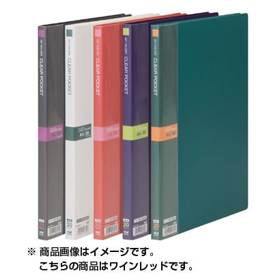 マイホルダー エコノミータイプ A4 20ポケット ワインレッド M-1442-18