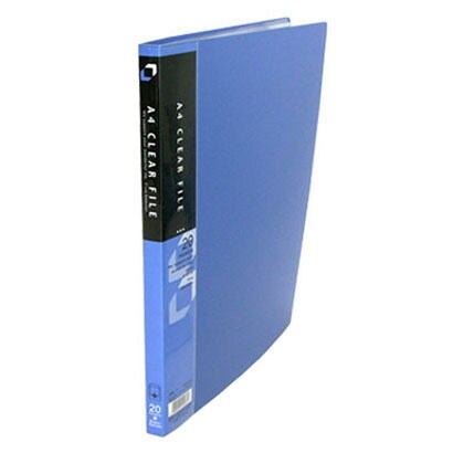 BSF A4クリアーファイル20P ブルー 100600002