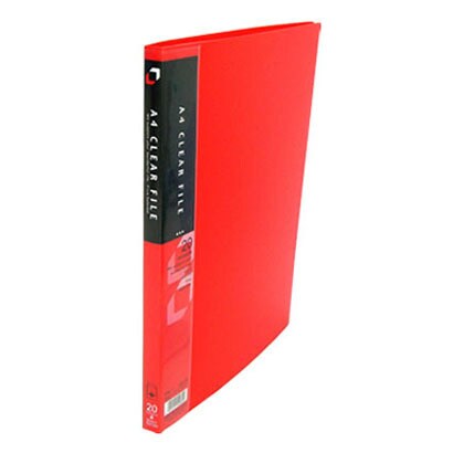 BSF A4クリアーファイル20P レッド 100600003