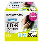 データ用CD-R 700MB 日本製 ホワイトプリンタブル 20枚 CD-R80PJ20