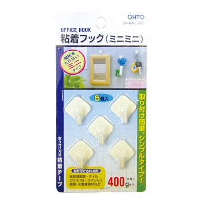 粘着フックミニミニ OH-40N白