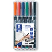 ルモカラーペン 太書きB 油性 6色セット 314-WP6