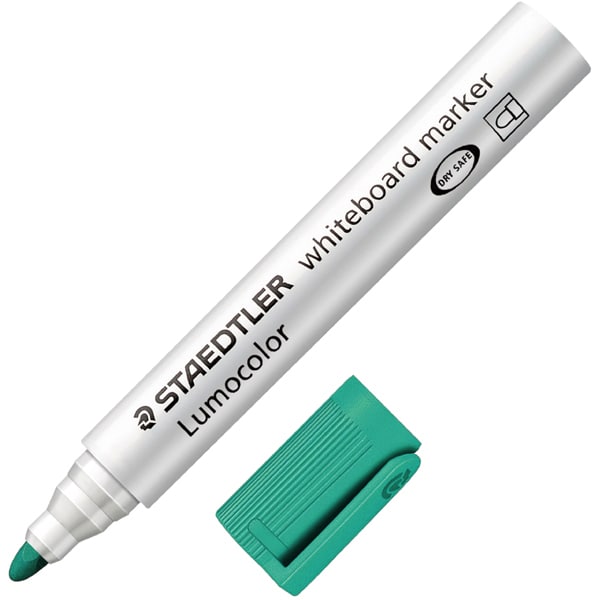 ルモカラー ホワイトボードマーカー 中字丸芯 2mm グリーン 351-5