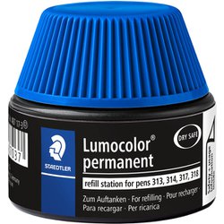 ルモカラーペン 油性用補充インク(313/314/317/318シリーズ用) 15mL ブルー 487 17-3