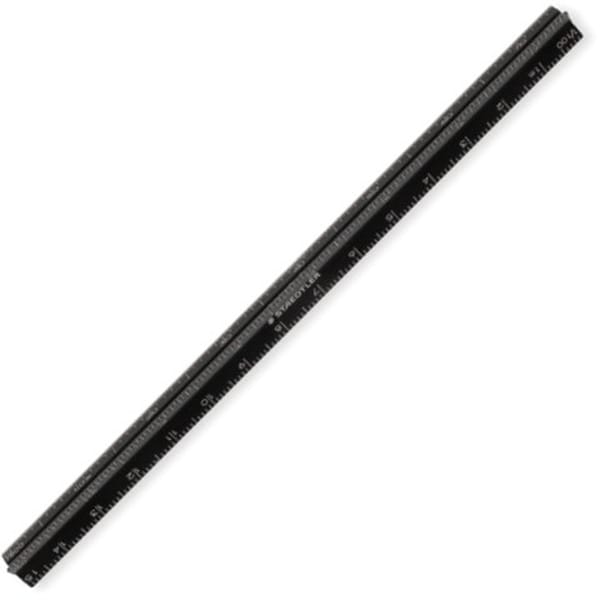 高精度オールアルミ製 三角スケール スリム15cm マットブラック 561 7-9