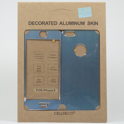 MLESC-AB02BL [iPhone5用アルミパネルREALALUMINUMSKIN ブルー]