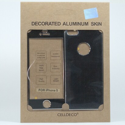 MLESC-AB04BK [iPhone5用アルミパネルREALALUMINUMSKIN ブラック]