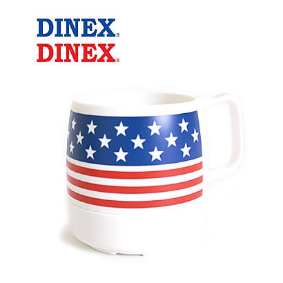 DINEX 8oz. Mug 41HTSS オフホワイト/スター&ストライプ [DINEX クラシック インサレーテッド マグ 240ml スターズ＆ストライプス]