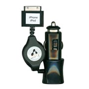 リール式シガーソケット充電器 ブラック DKJR-PBK