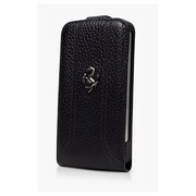 FEFFFLP5BL [iPhone5専用本革フリップケース Ferrari Genuine Leather Flip Case ブラック]