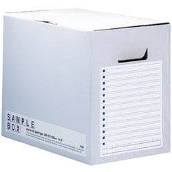 サンプルボックス エコノミータイプ 再生紙段ボール製 A4-E ブルー FL-002SB BL